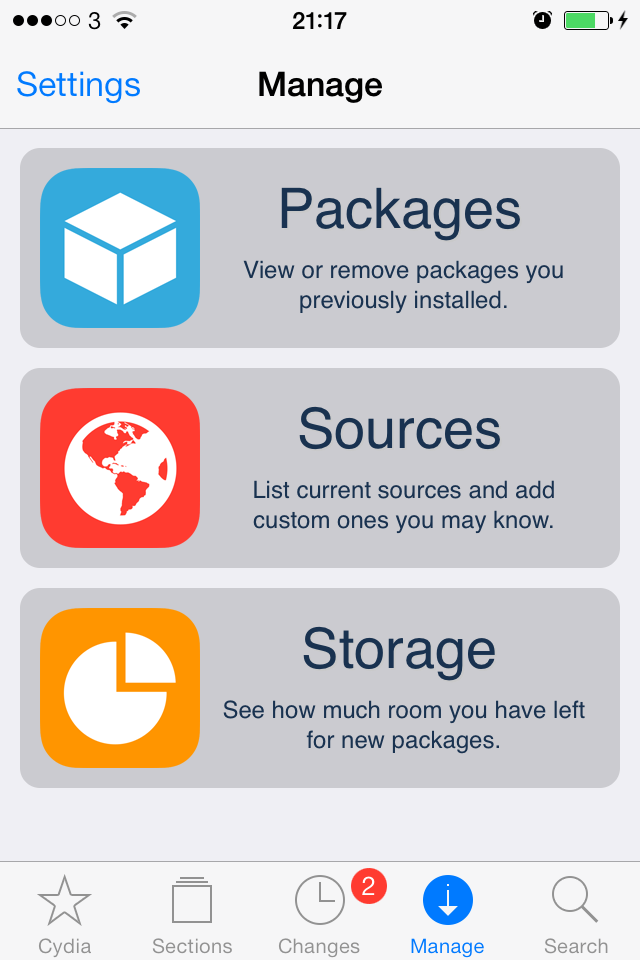 cydia package manager