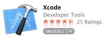 xcode install button