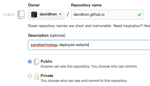 creating new deployment repository